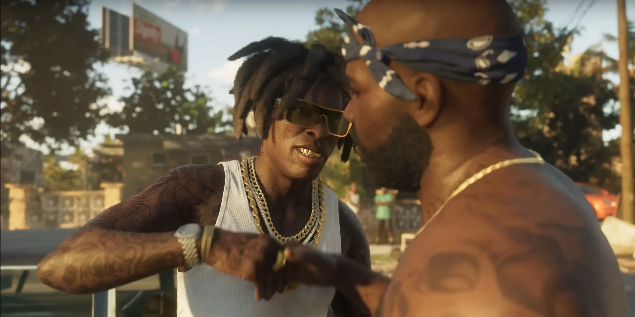 Moderní mrakodrapy v centru Vice City